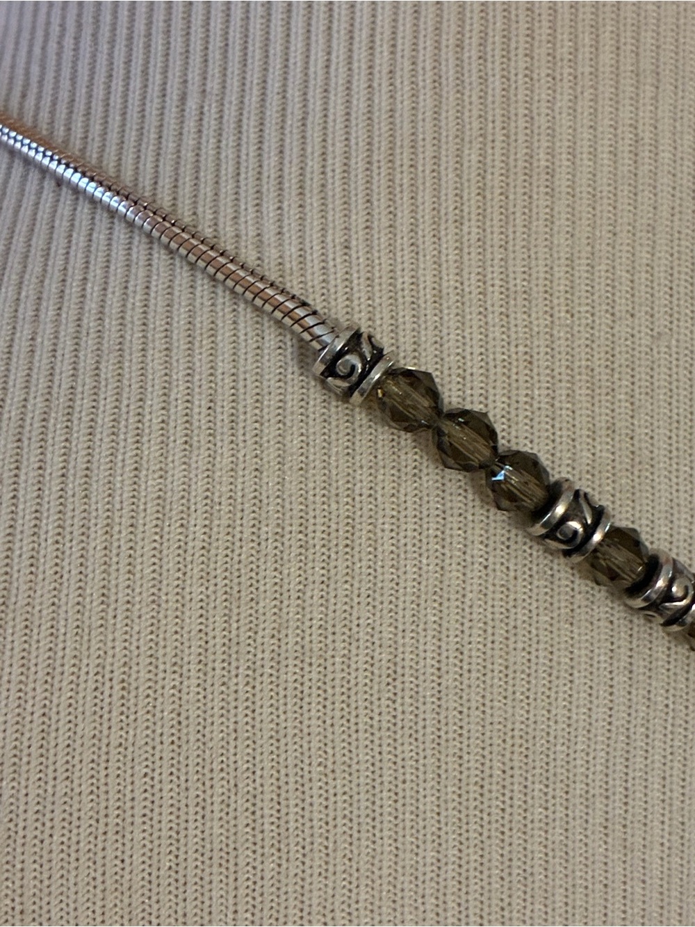 Brighton “Spellbound” Snake Chain Featuring Smokey Quartz Beads - Picture 4 of 10